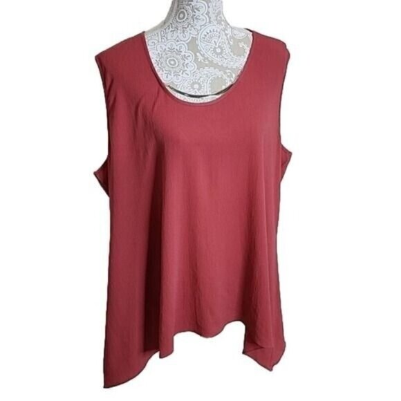 New York & Company Sleeveless Top Pink Removable Necklace Women's XXL - Picture 1 of 9